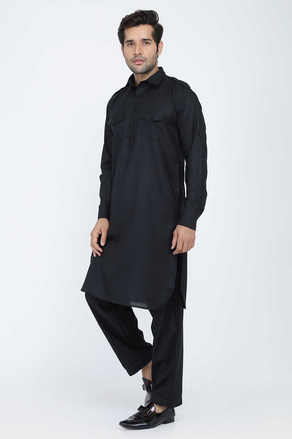 Mens Cotton Pathani Suit Set