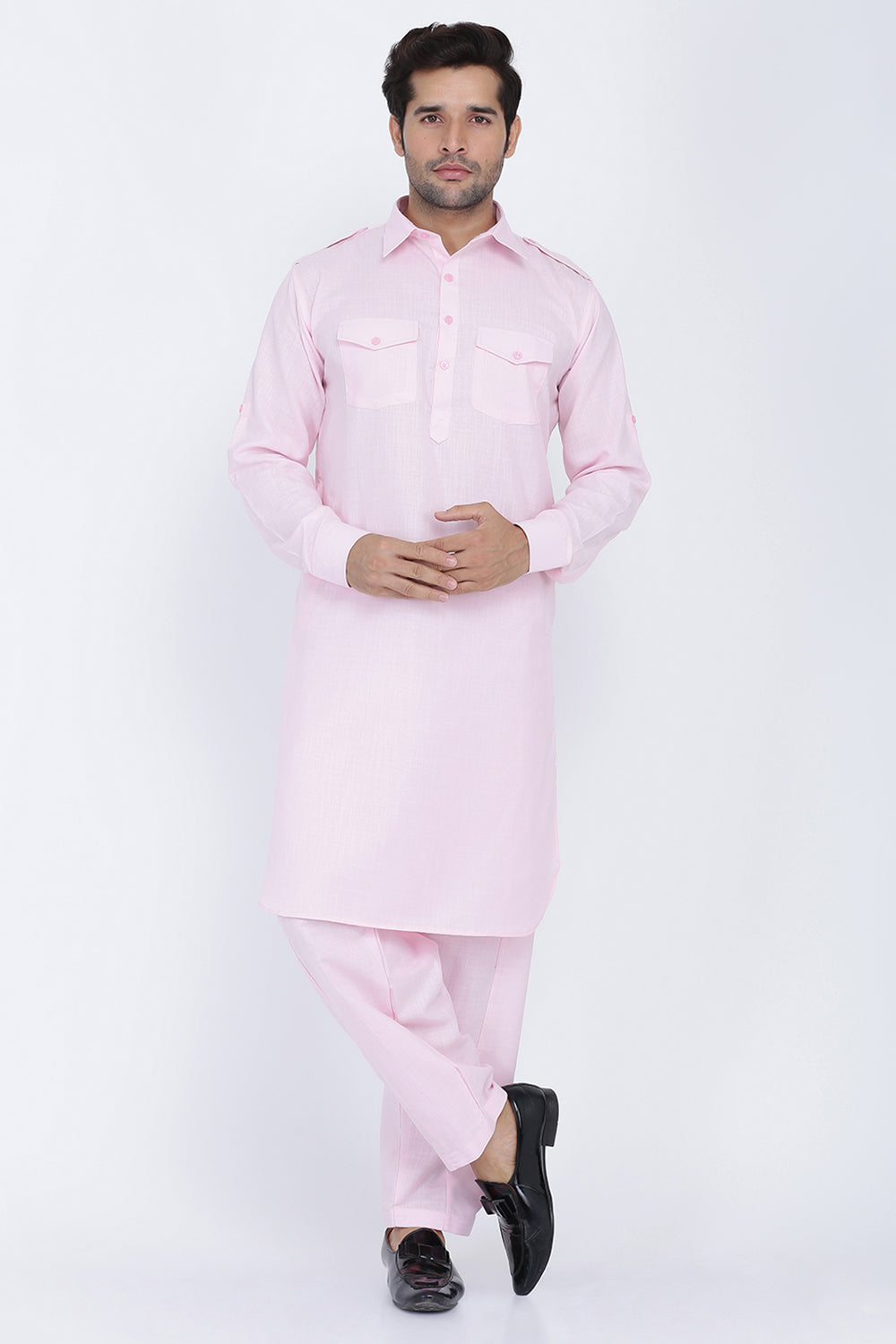 Mens Cotton Pathani Suit Set