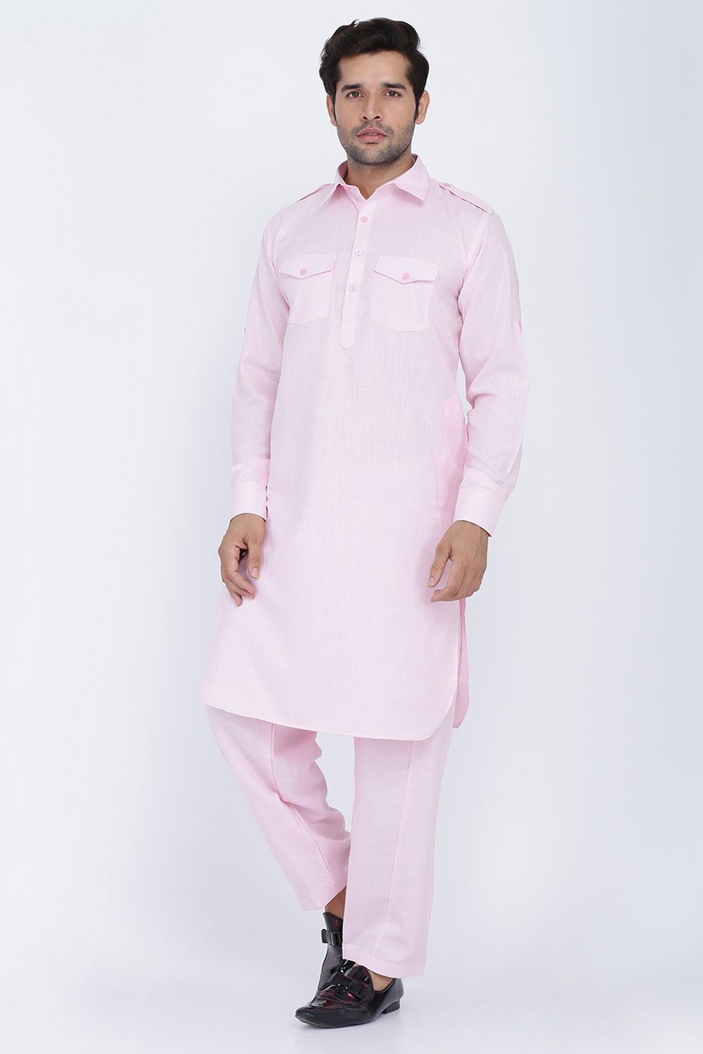 Mens Cotton Pathani Suit Set