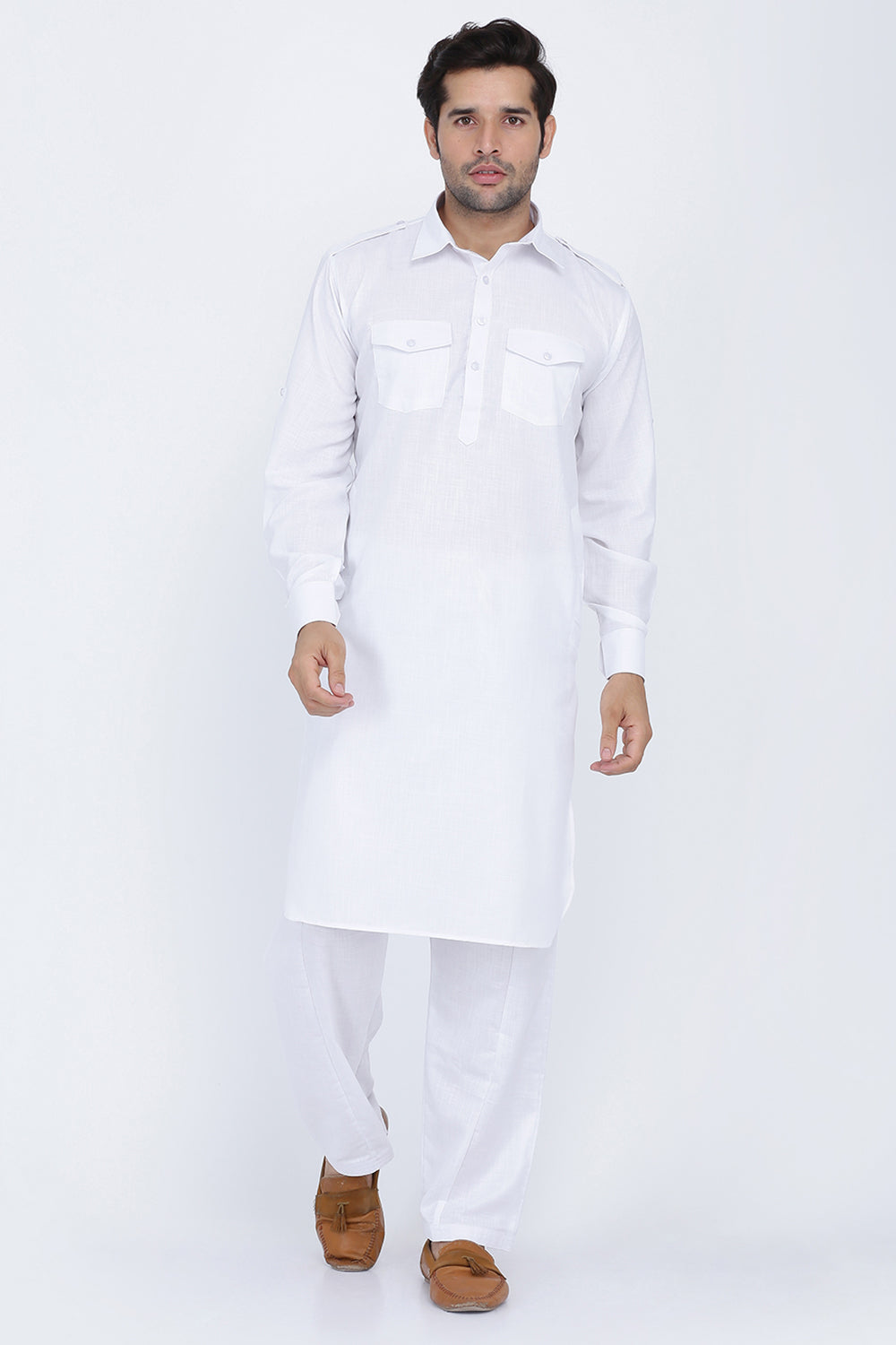 Mens Cotton Pathani Suit Set