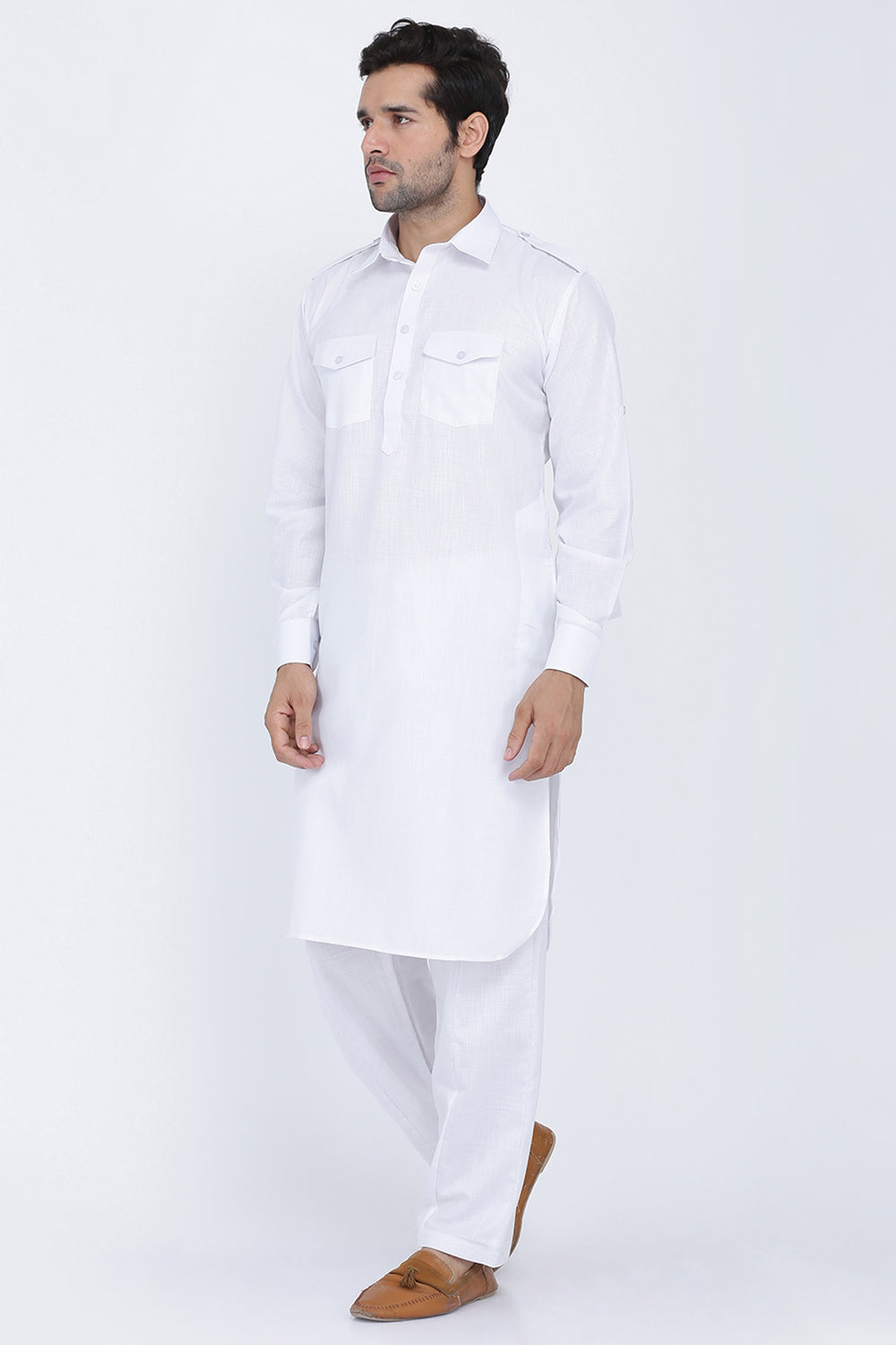 Mens Cotton Pathani Suit Set