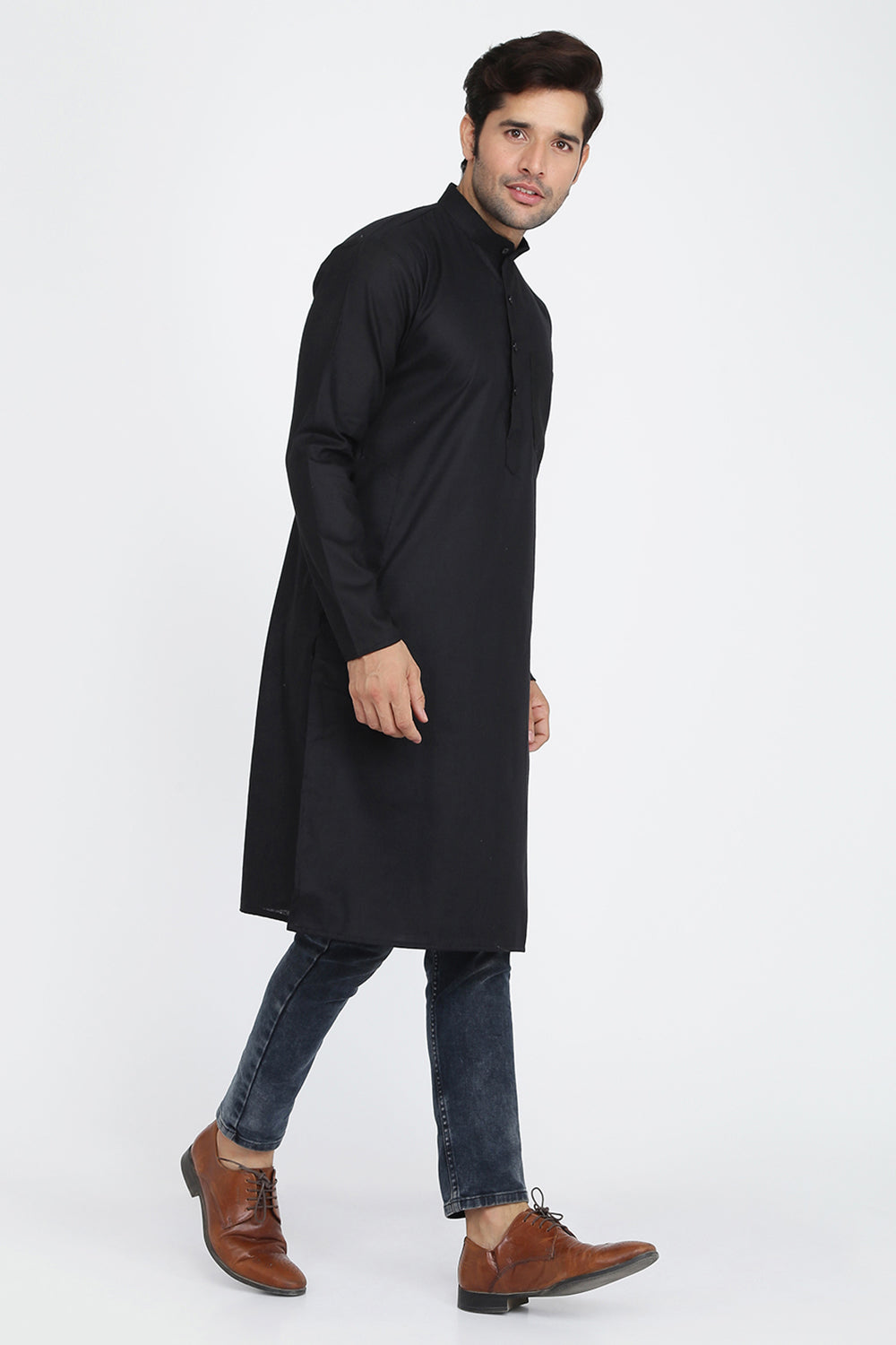 Mens Mandarin Collar Casual Kurta