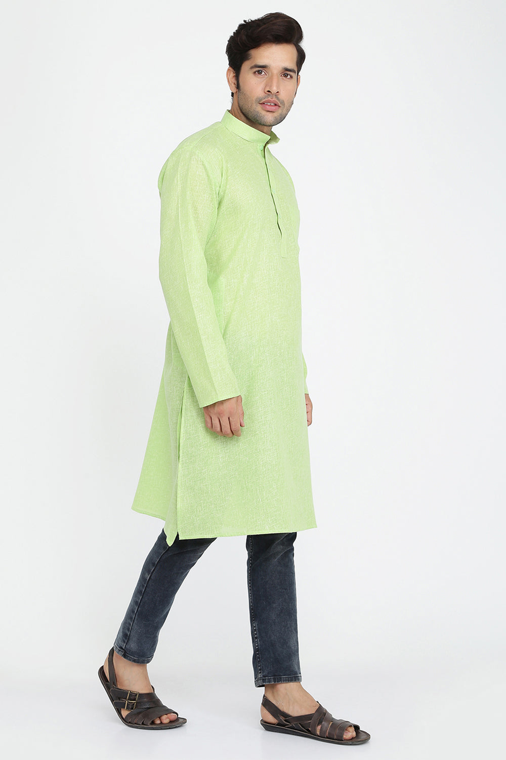 Mens Mandarin Collar Casual Kurta