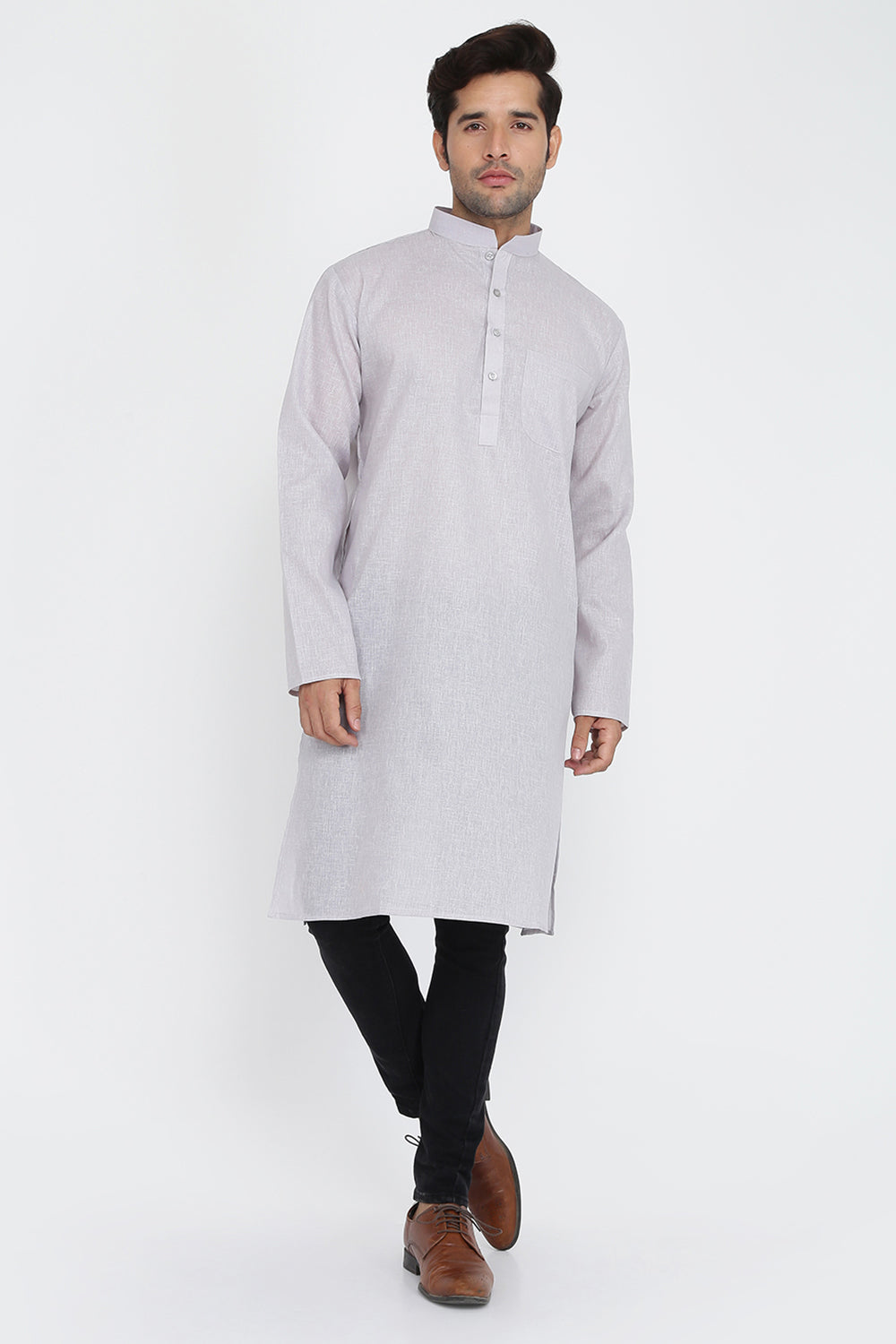 Mens Mandarin Collar Casual Kurta