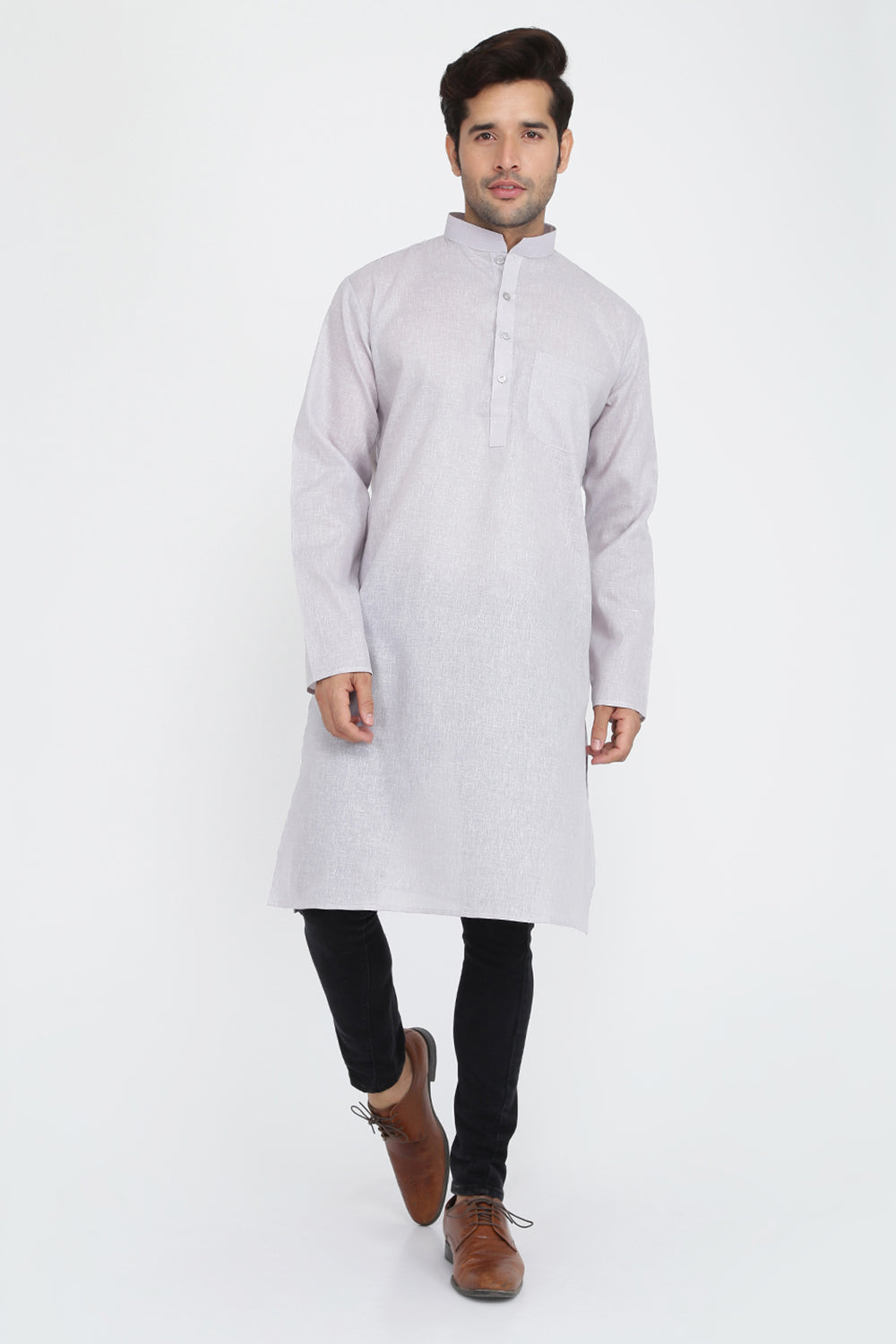 Mens Mandarin Collar Casual Kurta