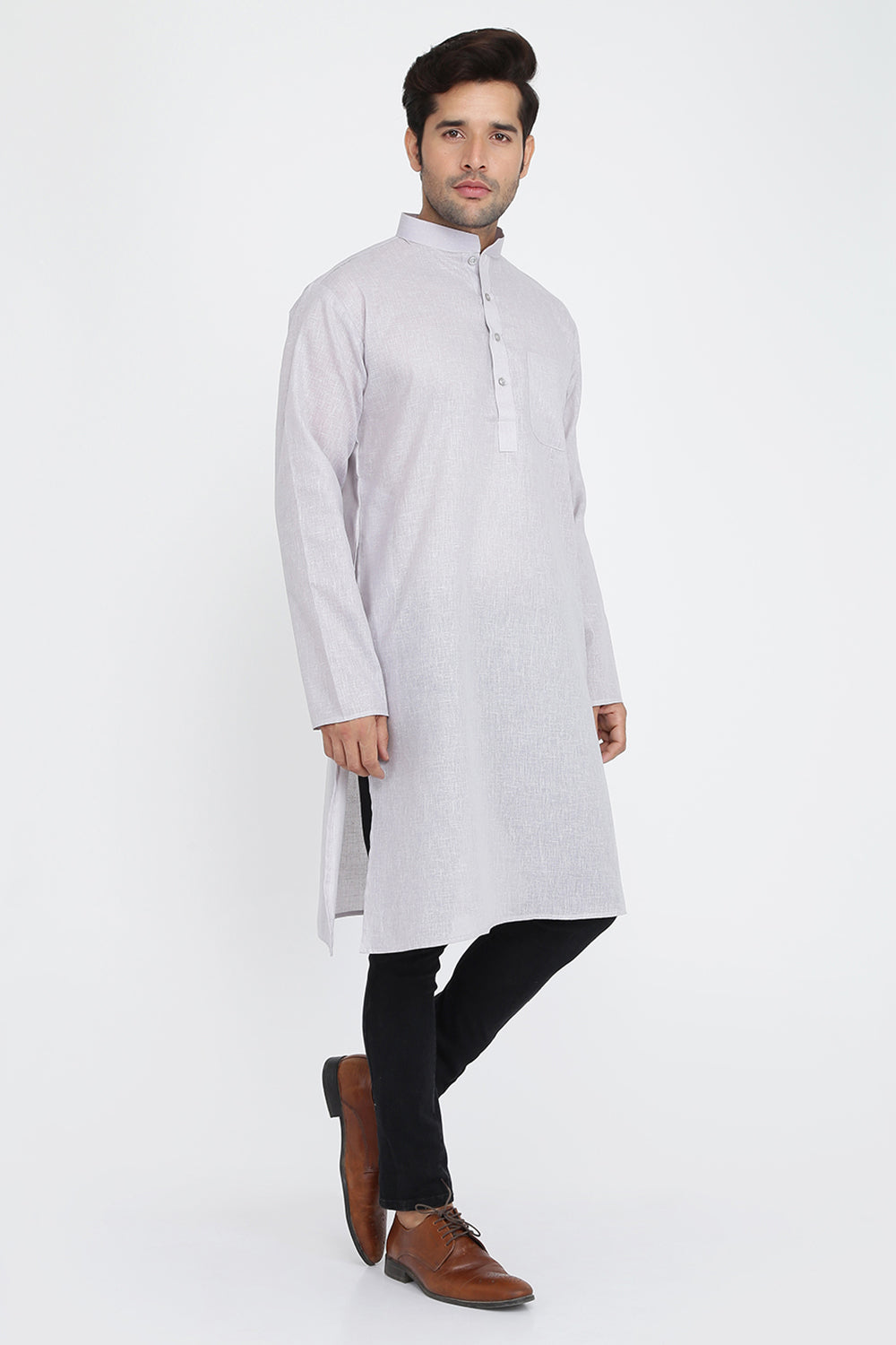 Mens Mandarin Collar Casual Kurta