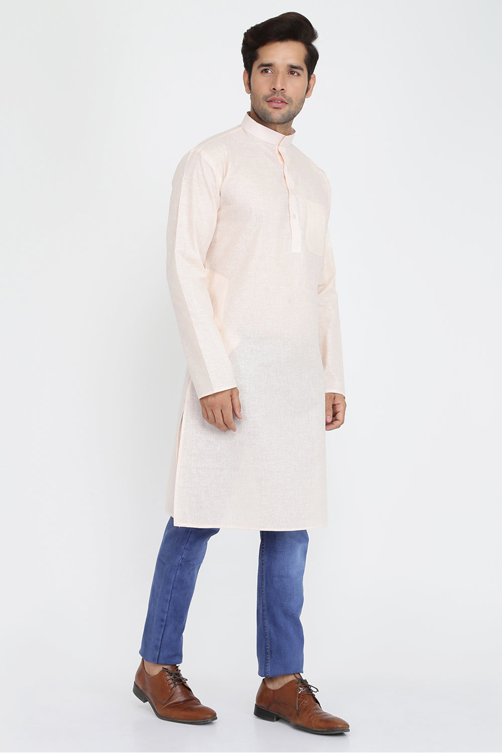 Mens Mandarin Collar Casual Kurta