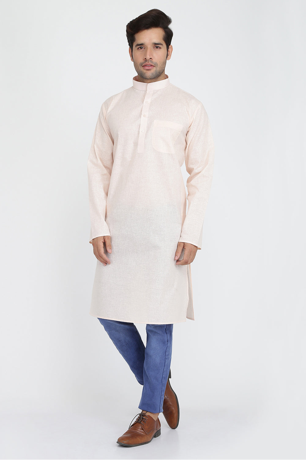 Mens Mandarin Collar Casual Kurta