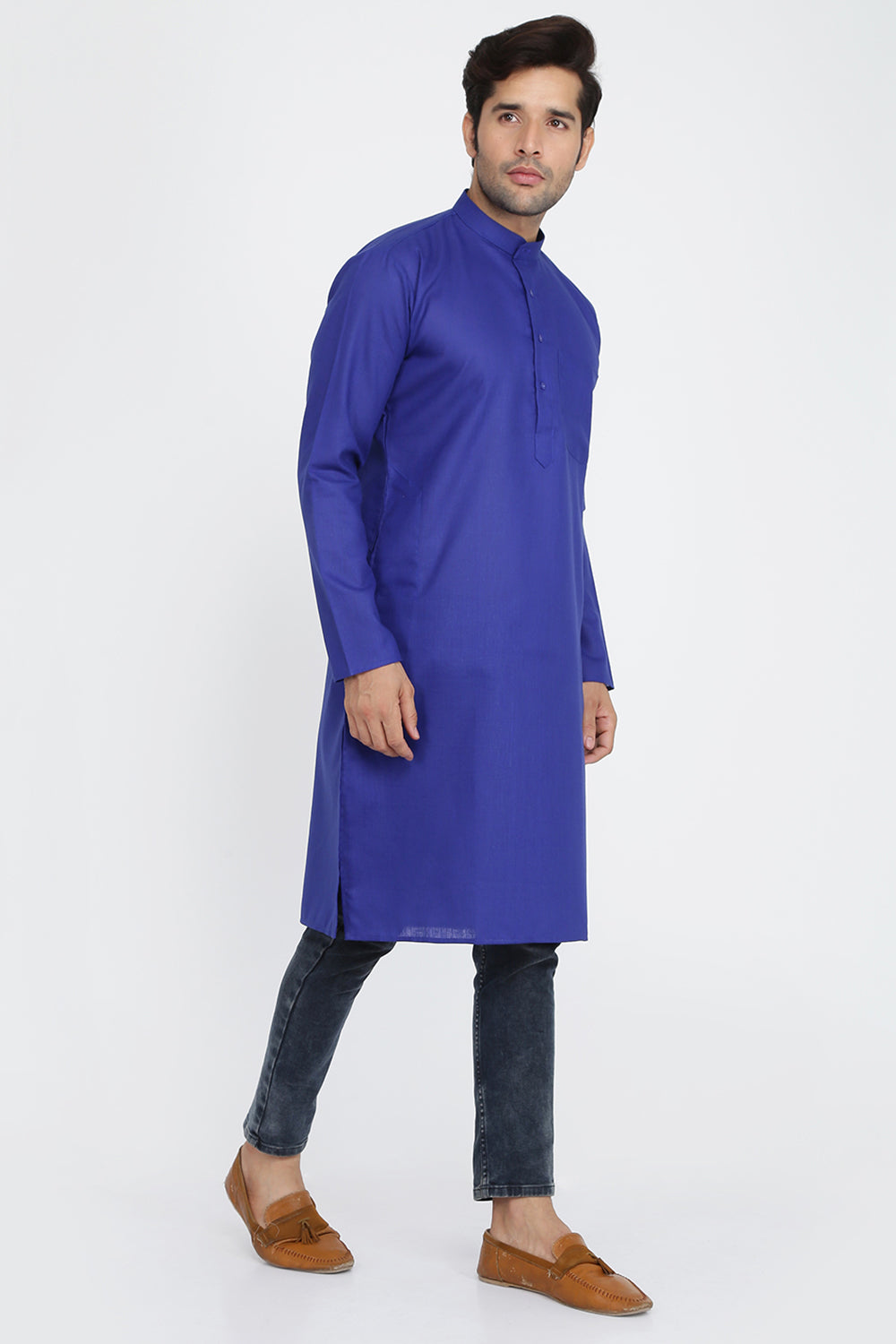 Mens Mandarin Collar Casual Kurta