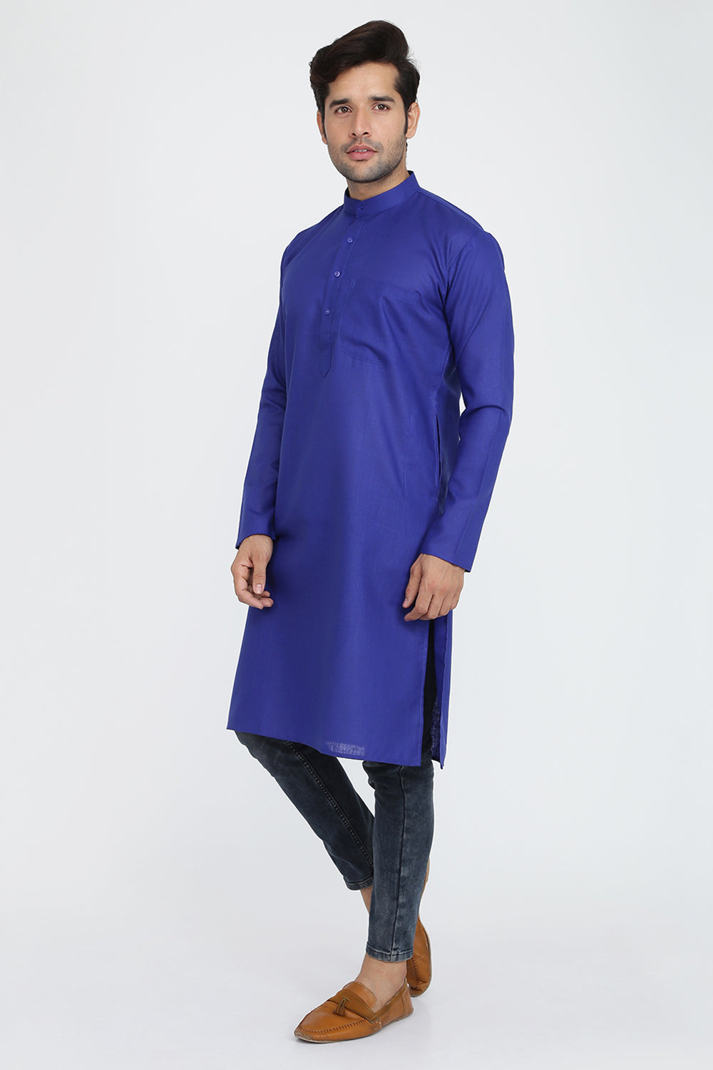 Mens Mandarin Collar Casual Kurta