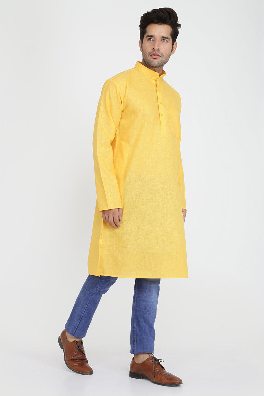 Mens Mandarin Collar Casual Kurta