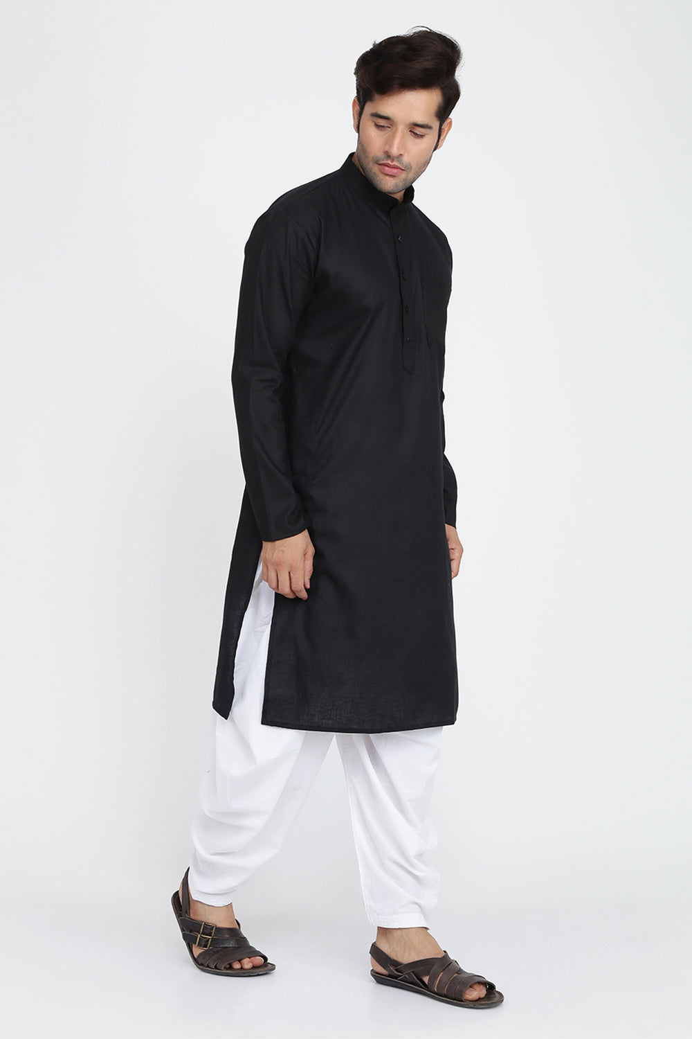 Mens Cotton Kurta And Salwar Set