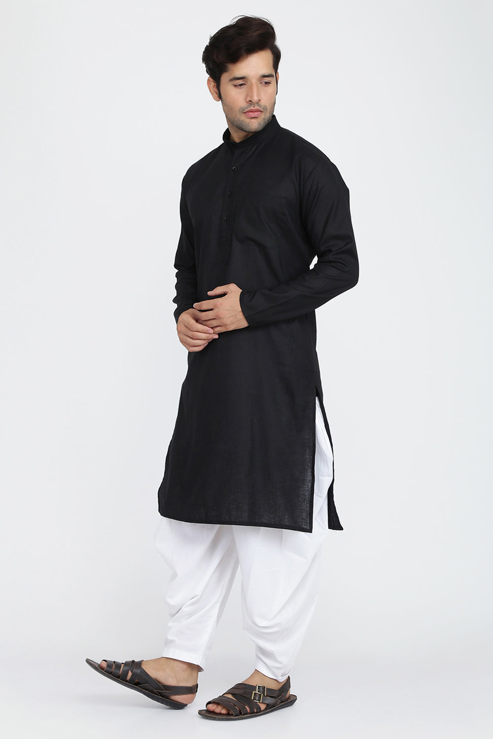 Mens Cotton Kurta And Salwar Set