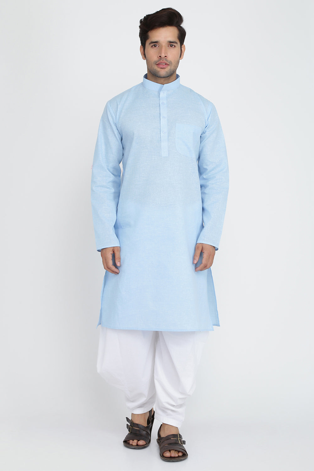 Mens Cotton Kurta And Salwar Set