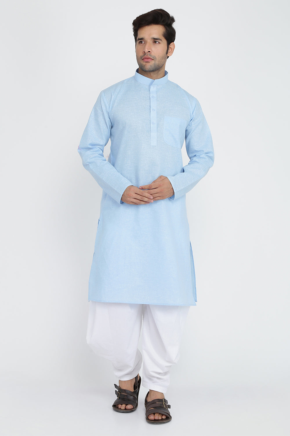 Mens Cotton Kurta And Salwar Set