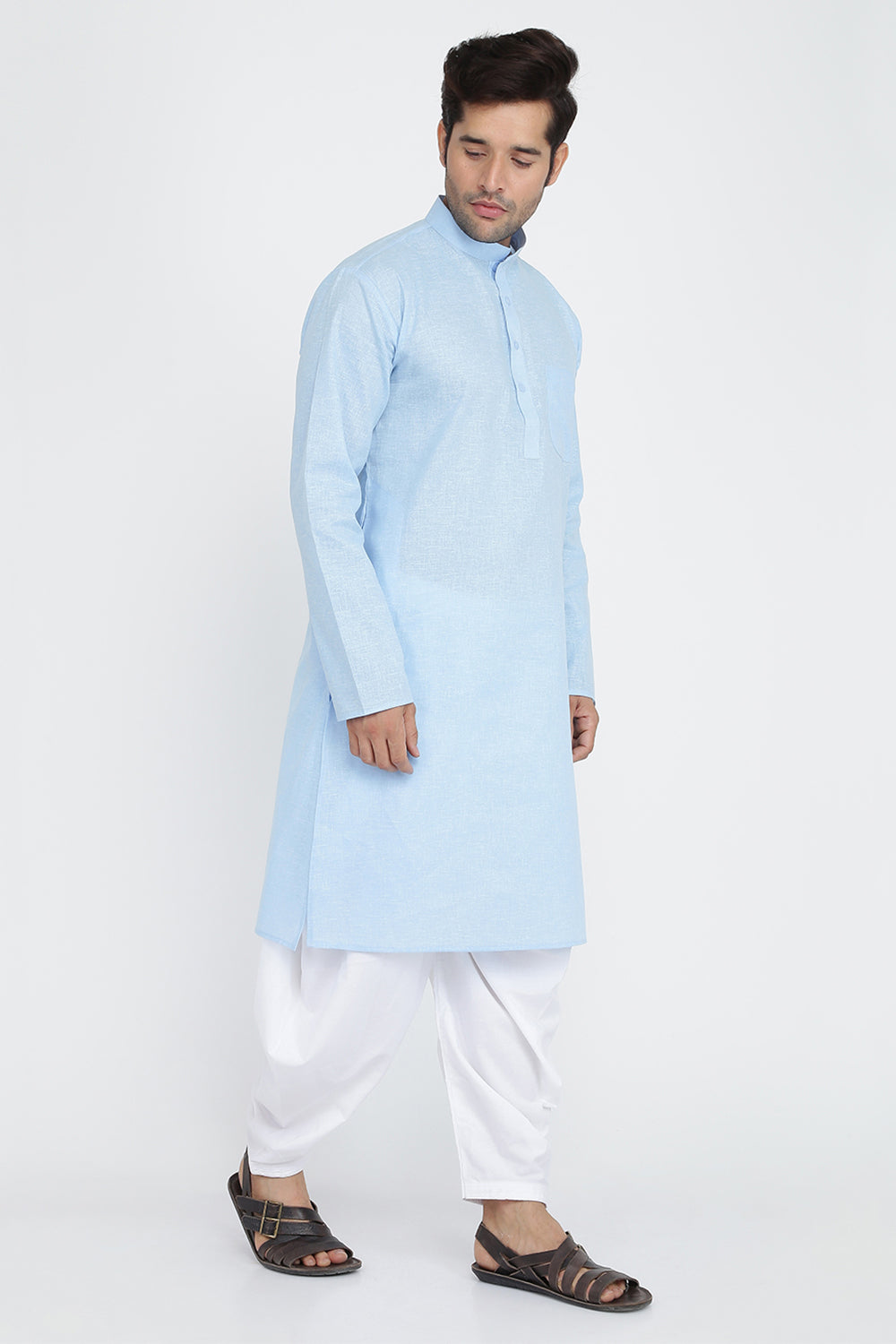 Mens Cotton Kurta And Salwar Set