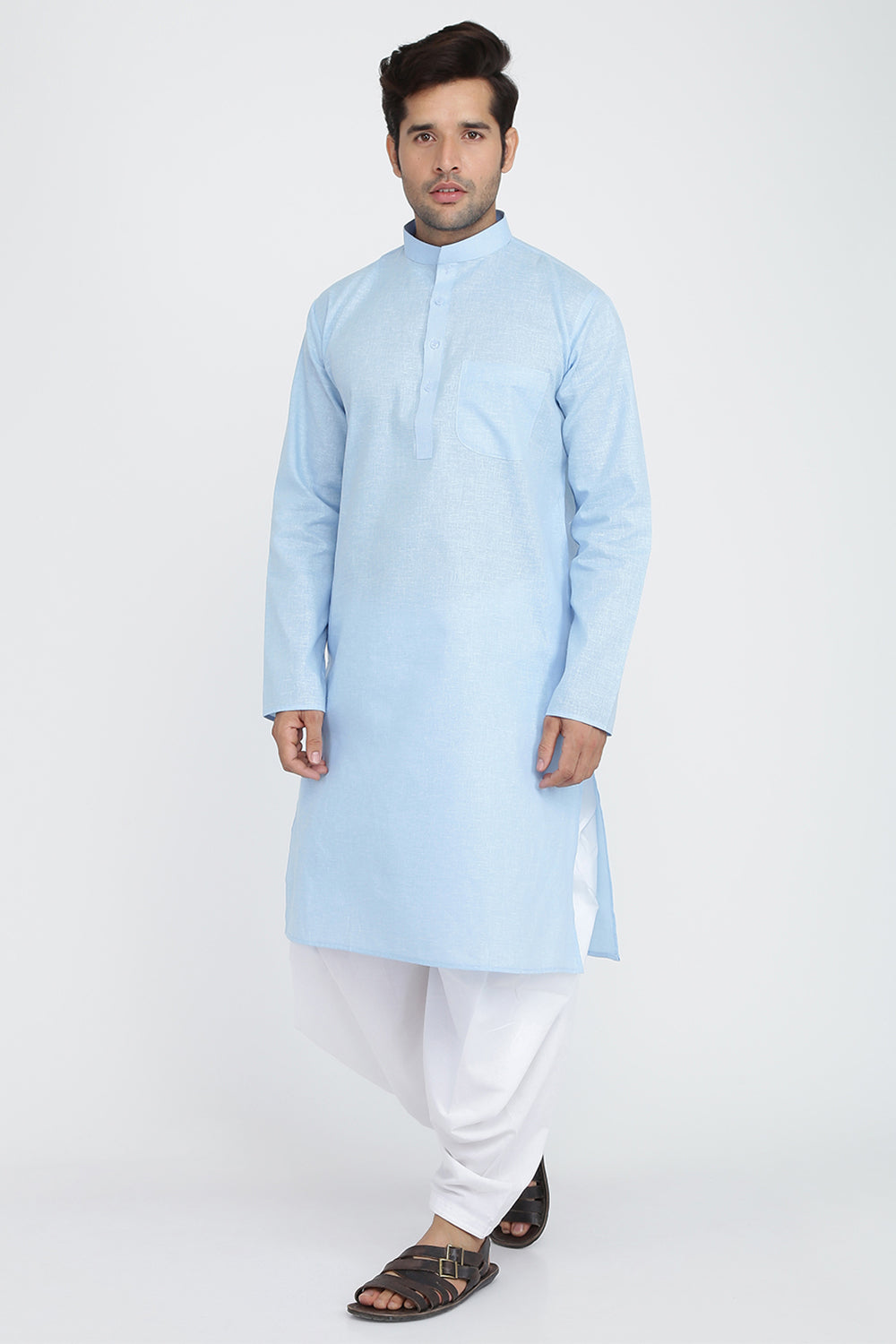 Mens Cotton Kurta And Salwar Set