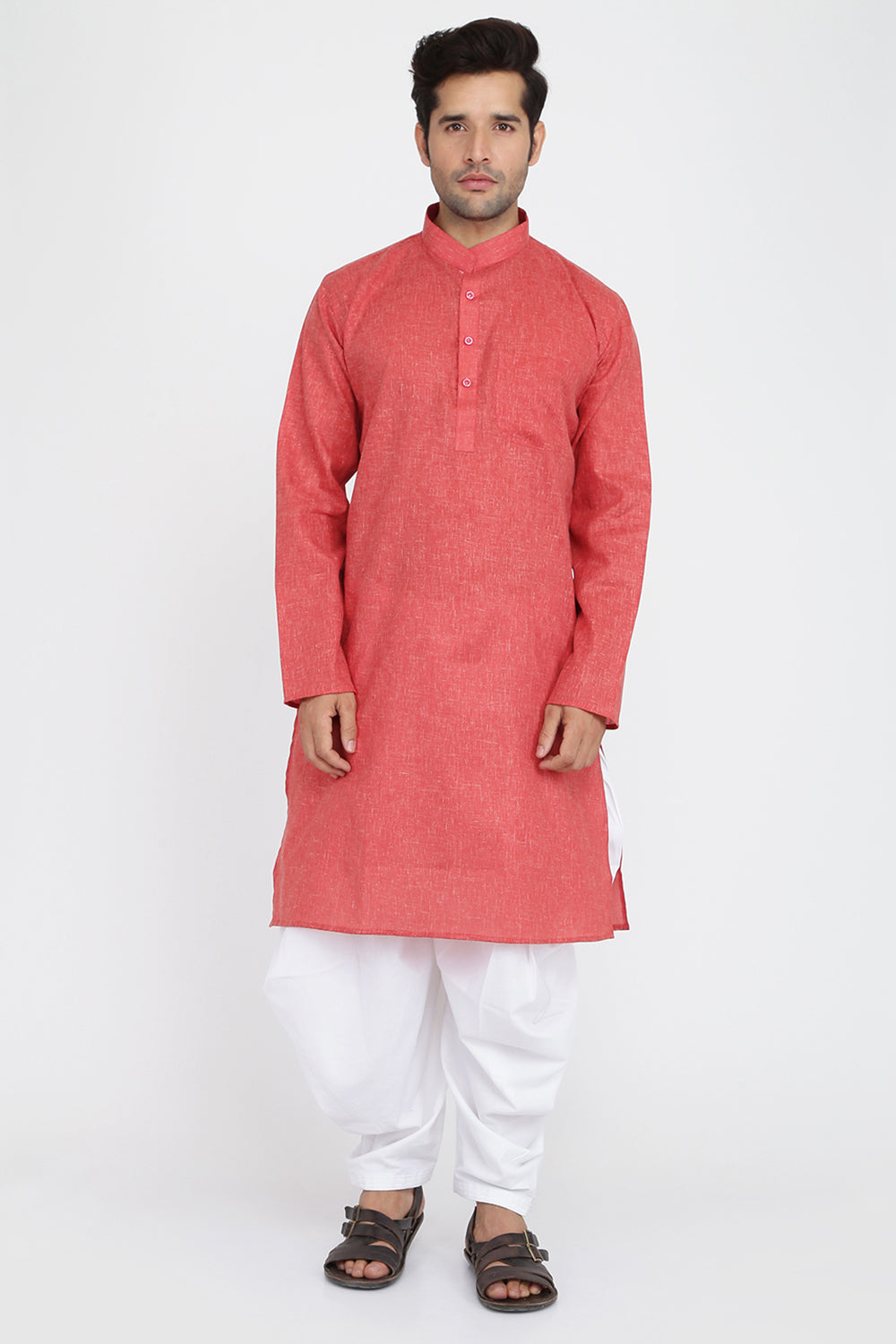 Mens Cotton Kurta And Salwar Set