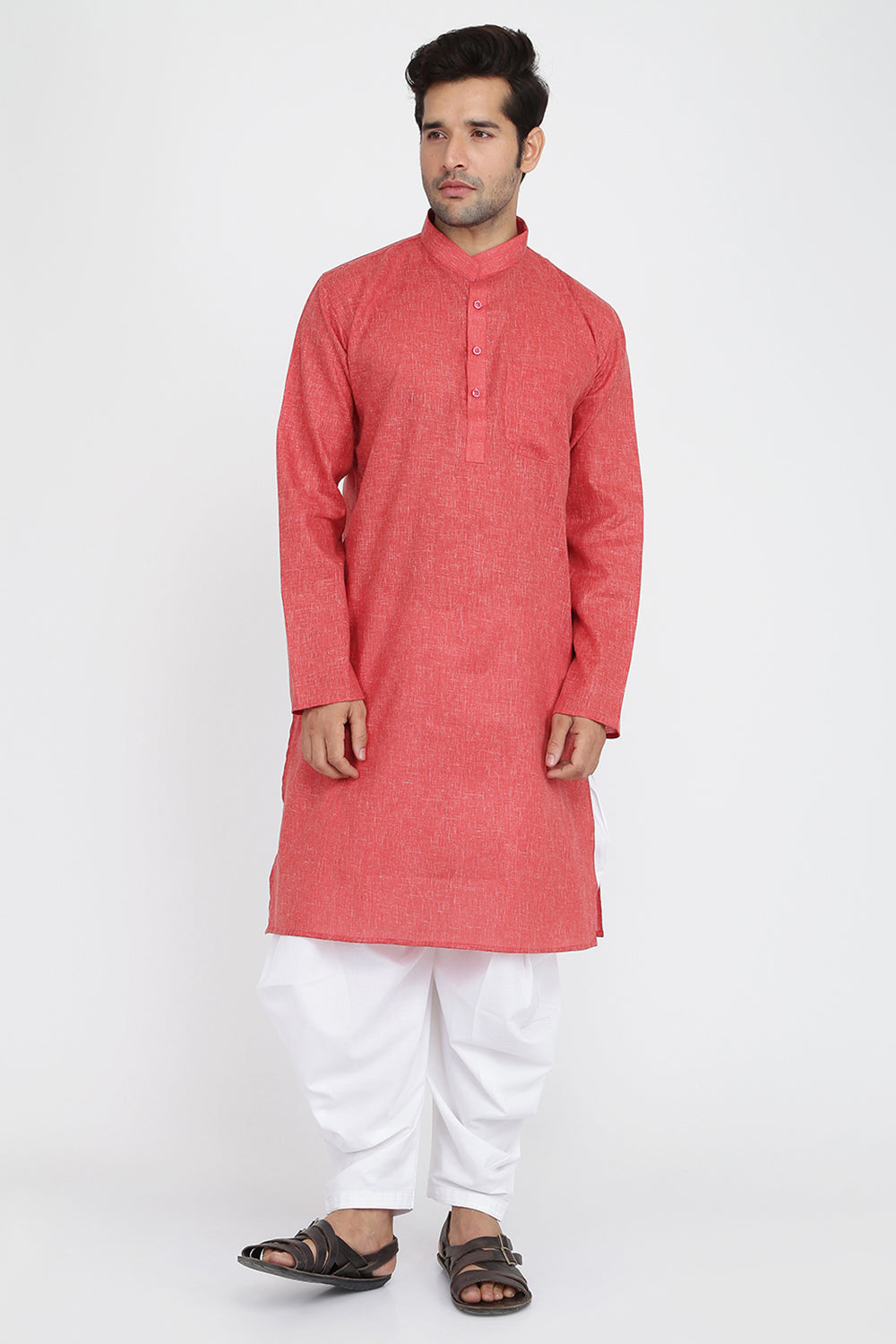 Mens Cotton Kurta And Salwar Set