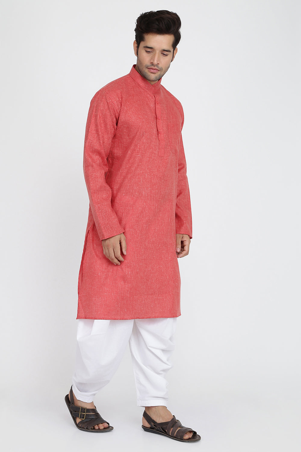 Mens Cotton Kurta And Salwar Set