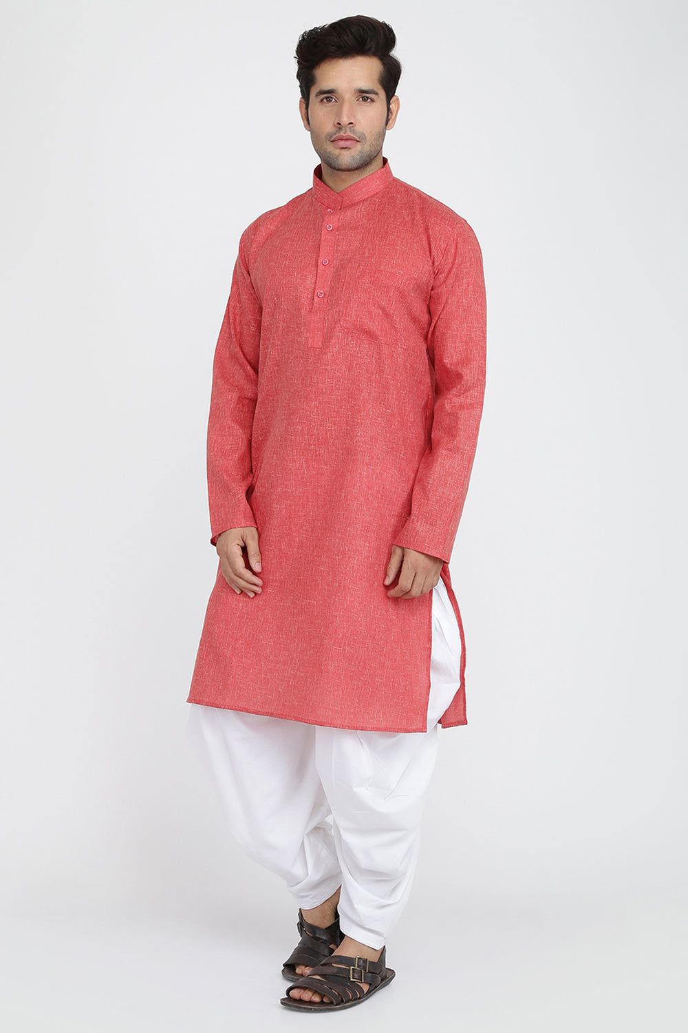 Mens Cotton Kurta And Salwar Set