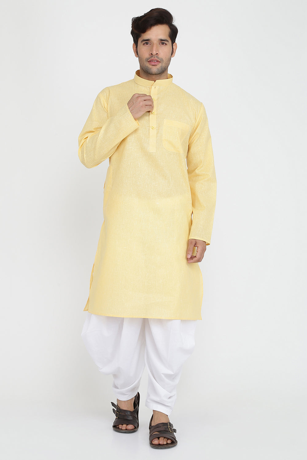 Mens Cotton Kurta And Salwar Set