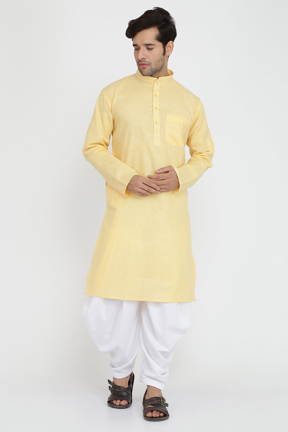 Mens Cotton Kurta And Salwar Set