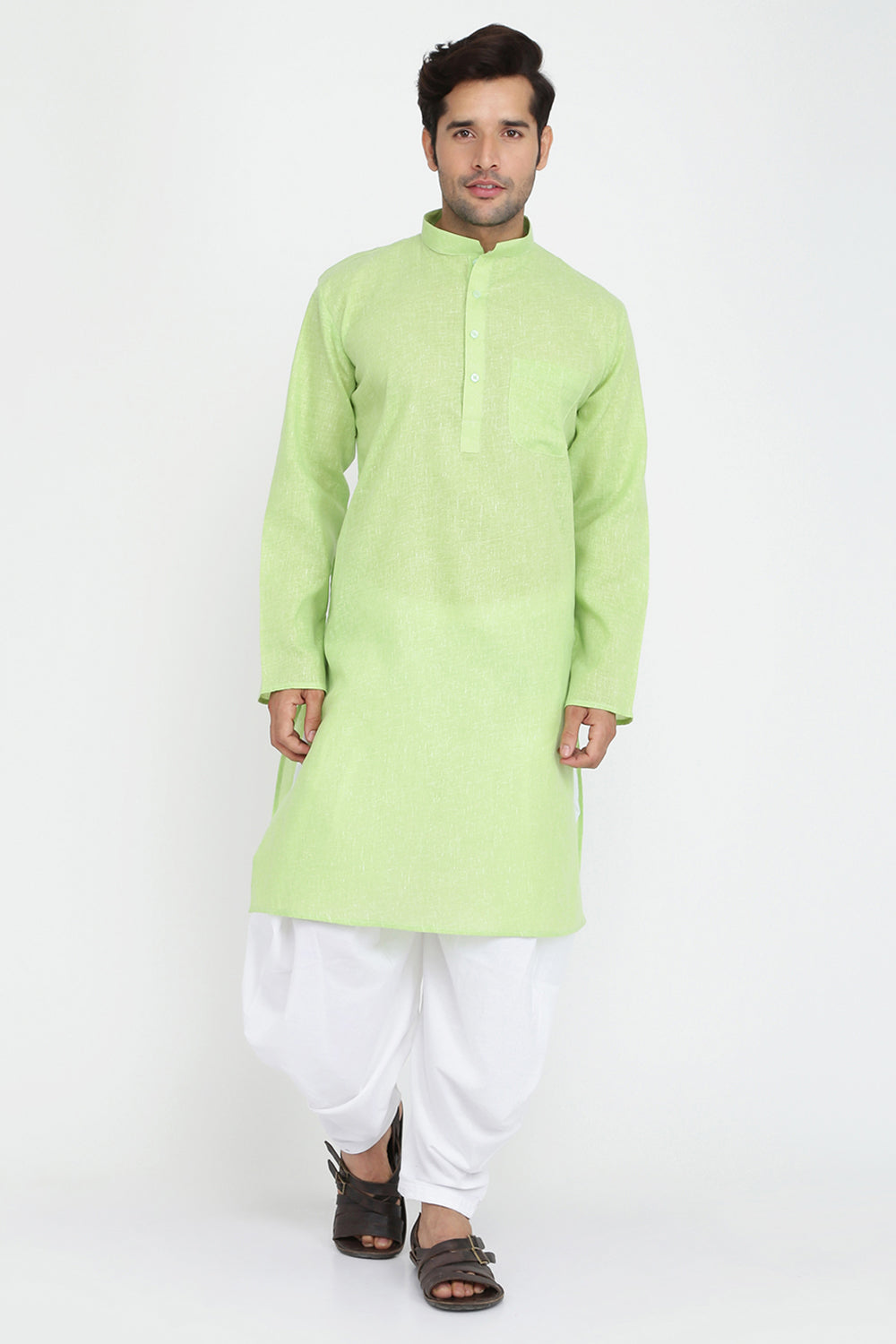 Mens Cotton Kurta And Salwar Set