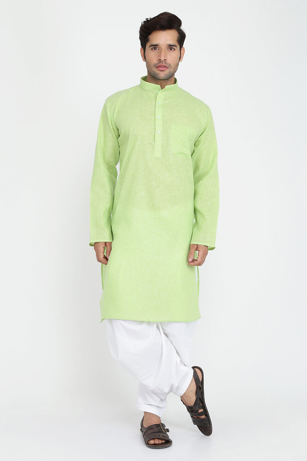 Mens Cotton Kurta And Salwar Set