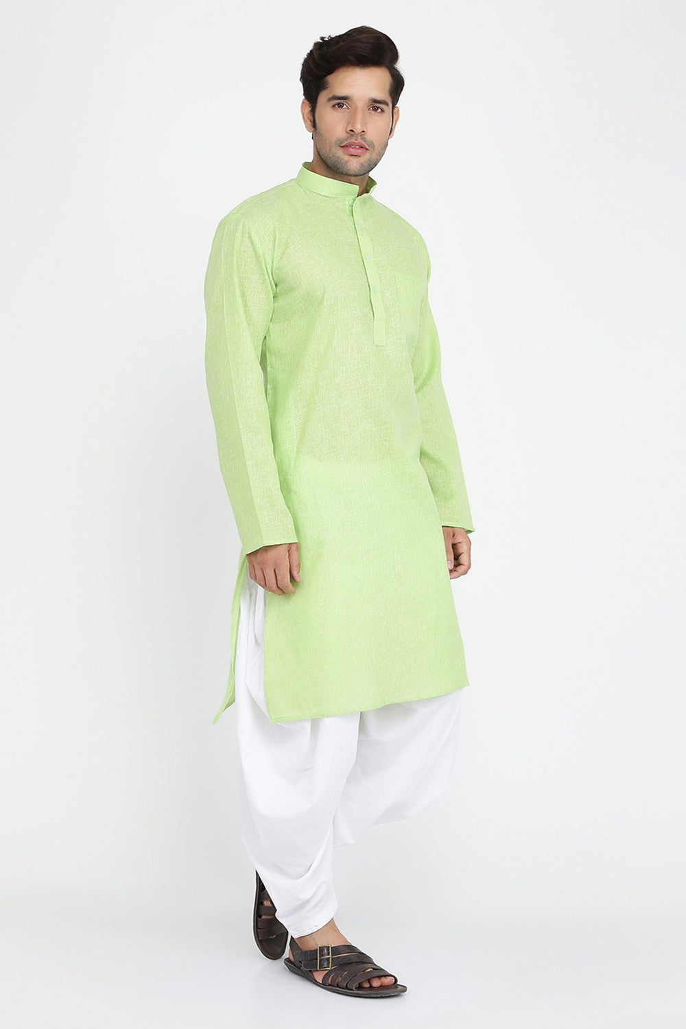 Mens Cotton Kurta And Salwar Set