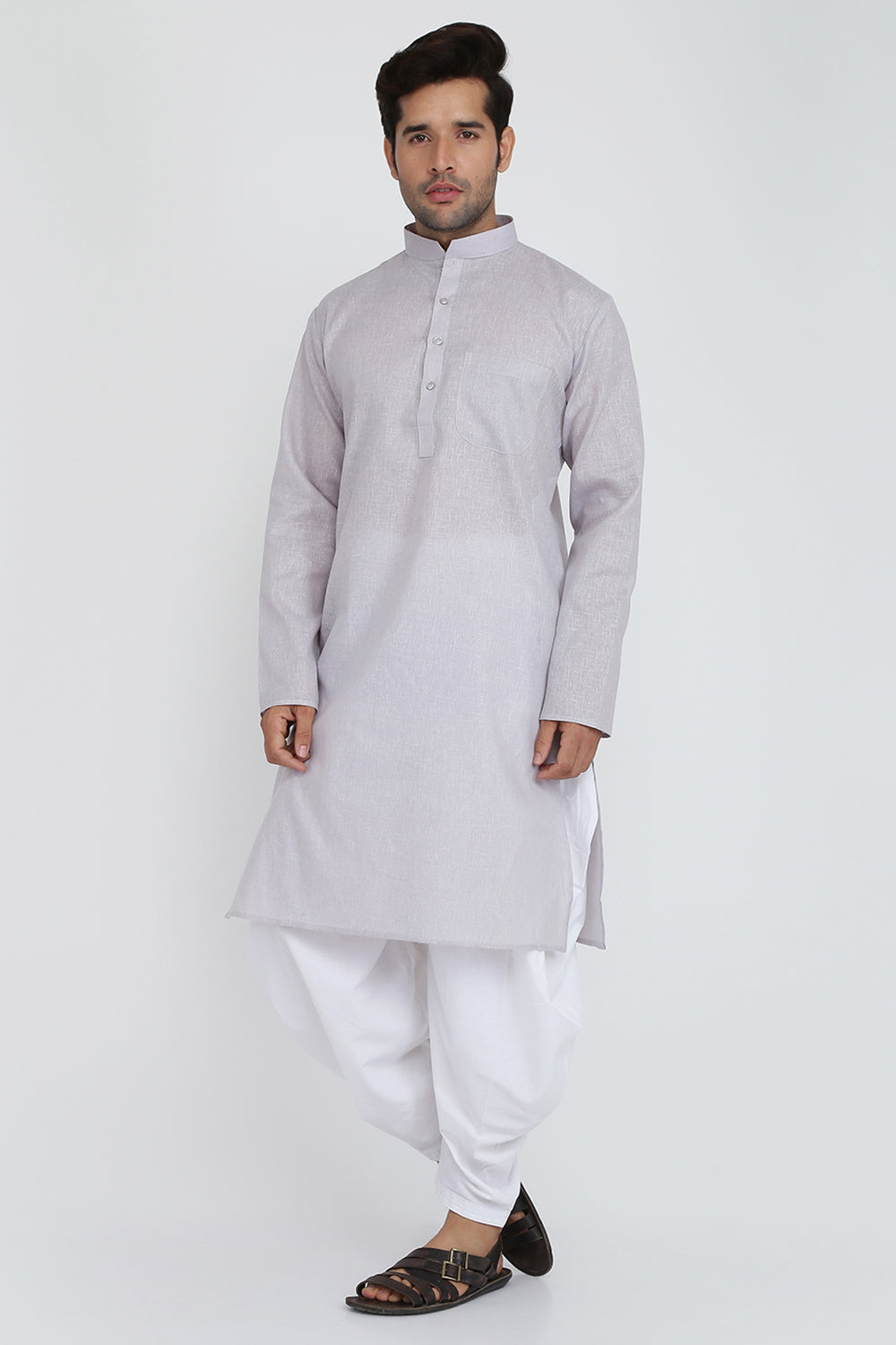 Mens Cotton Kurta And Salwar Set