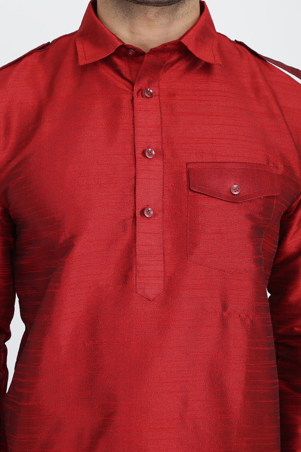 Mens Silk Blend Pathani Kurta