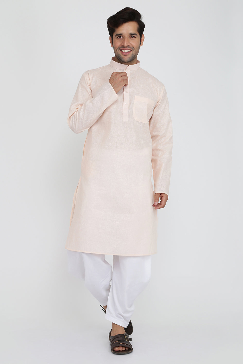 Mens Cotton Kurta And Salwar Set