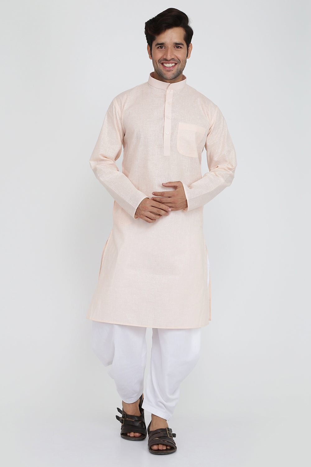 Mens Cotton Kurta And Salwar Set