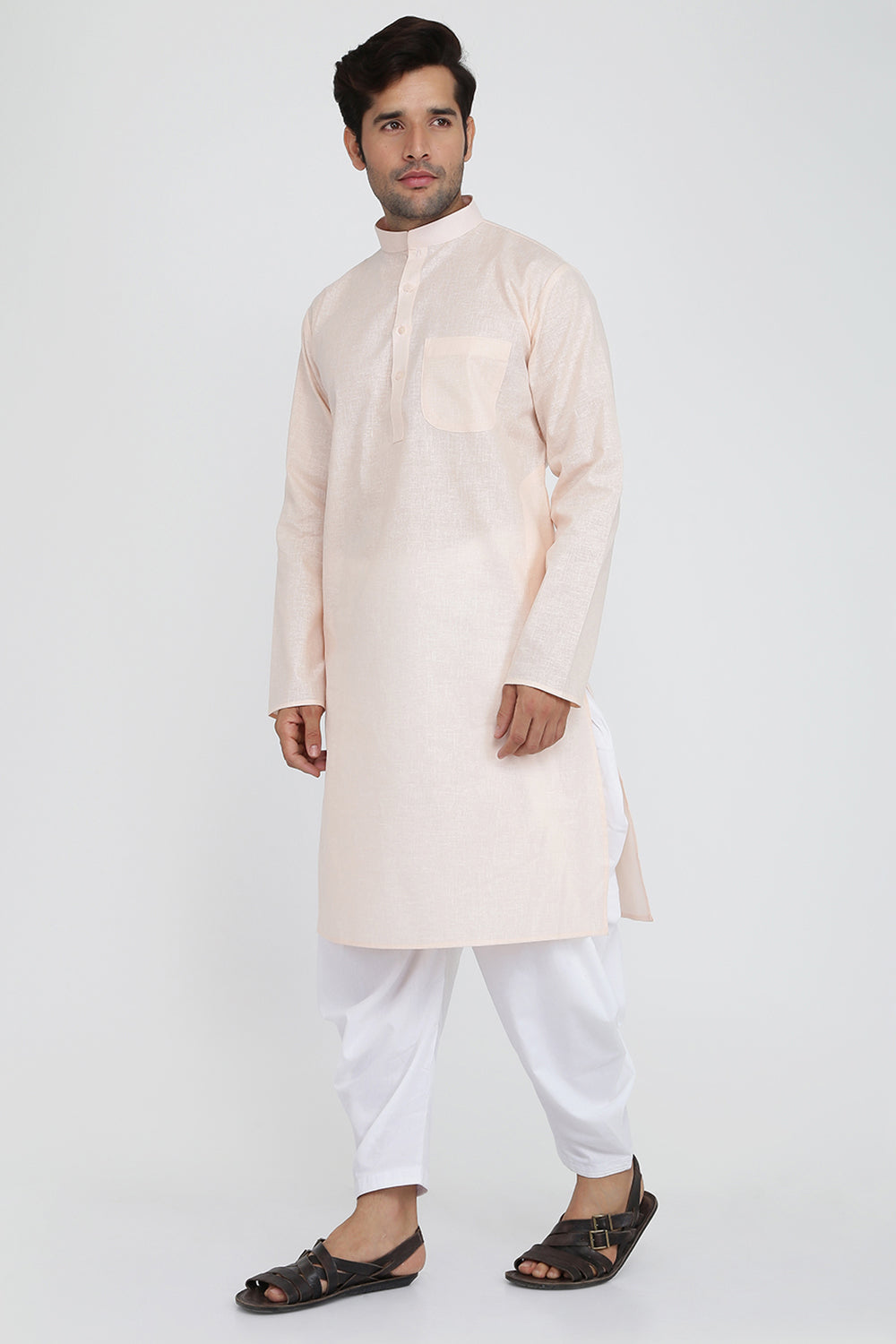 Mens Cotton Kurta And Salwar Set