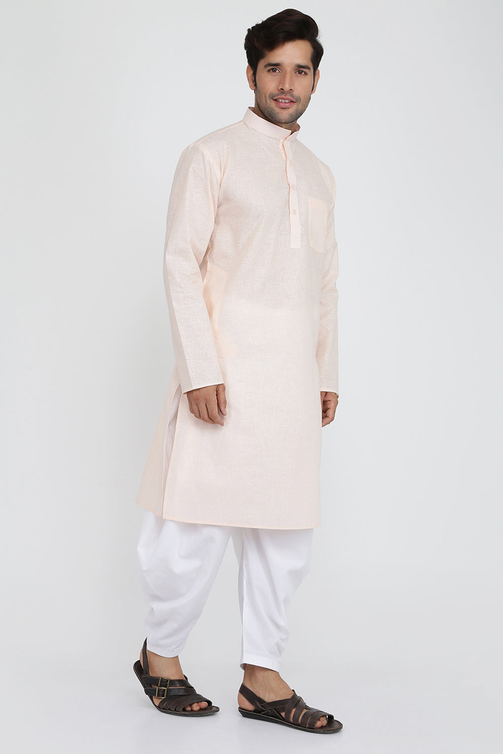 Mens Cotton Kurta And Salwar Set