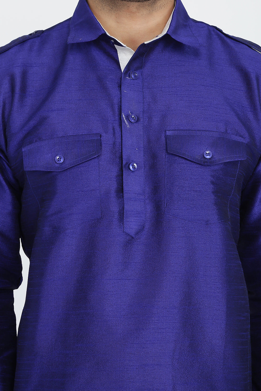 Mens Silk Blend Pathani Kurta