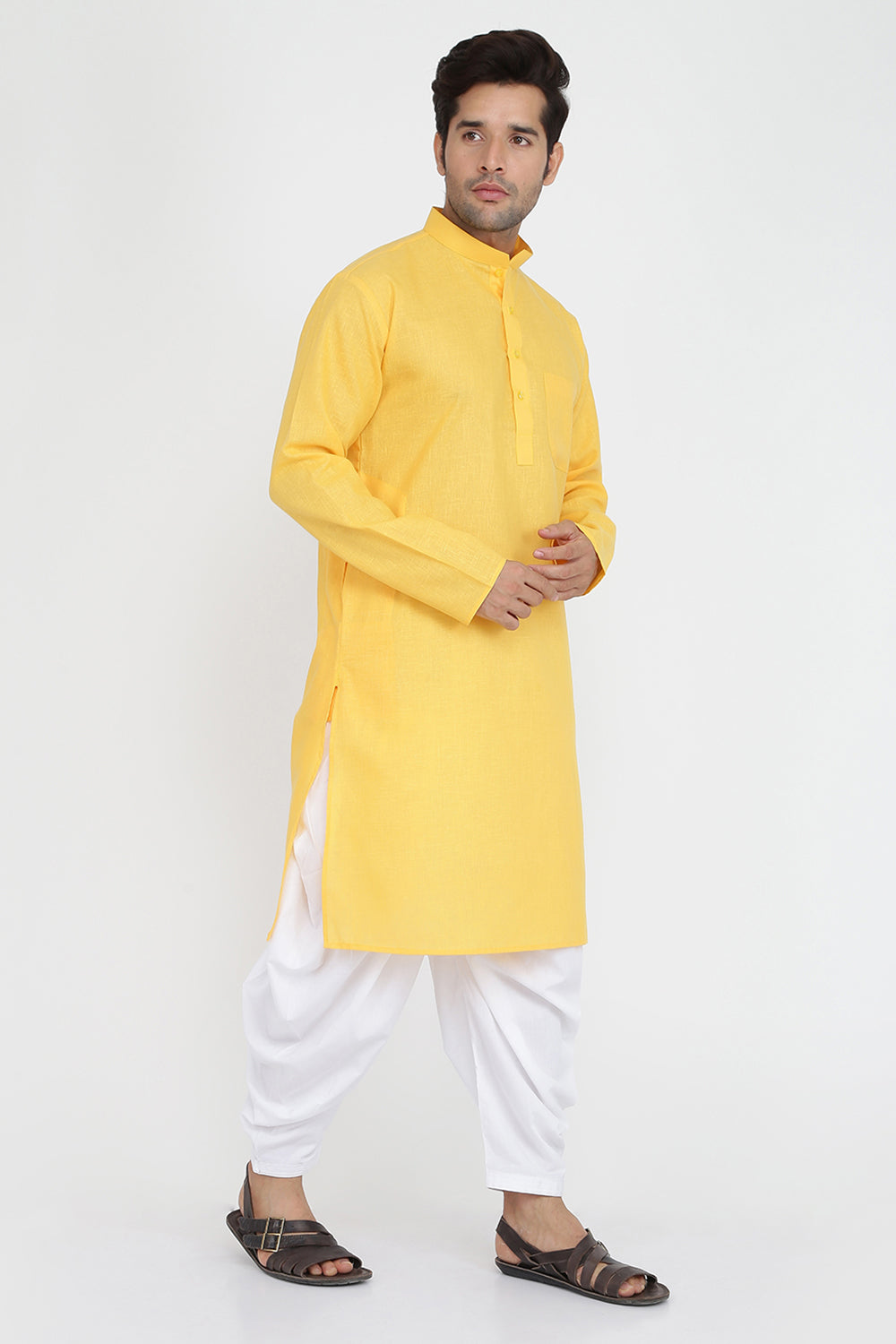 Mens Cotton Kurta And Salwar Set