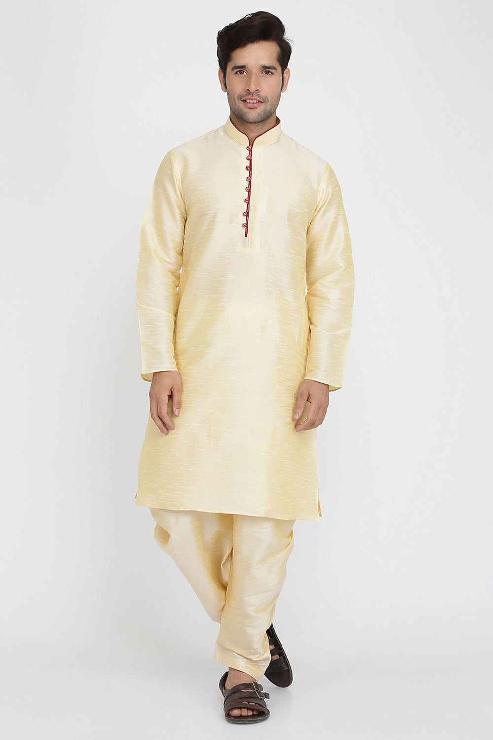 Mens Silk Kurta And Salwar Set