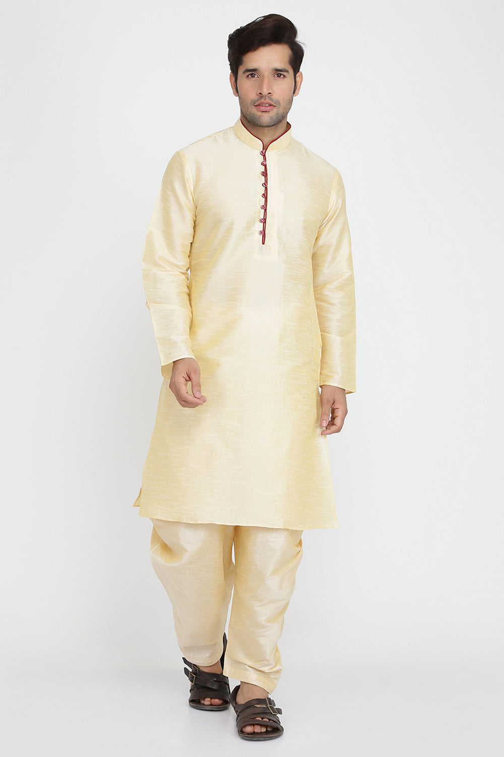 Mens Silk Kurta And Salwar Set