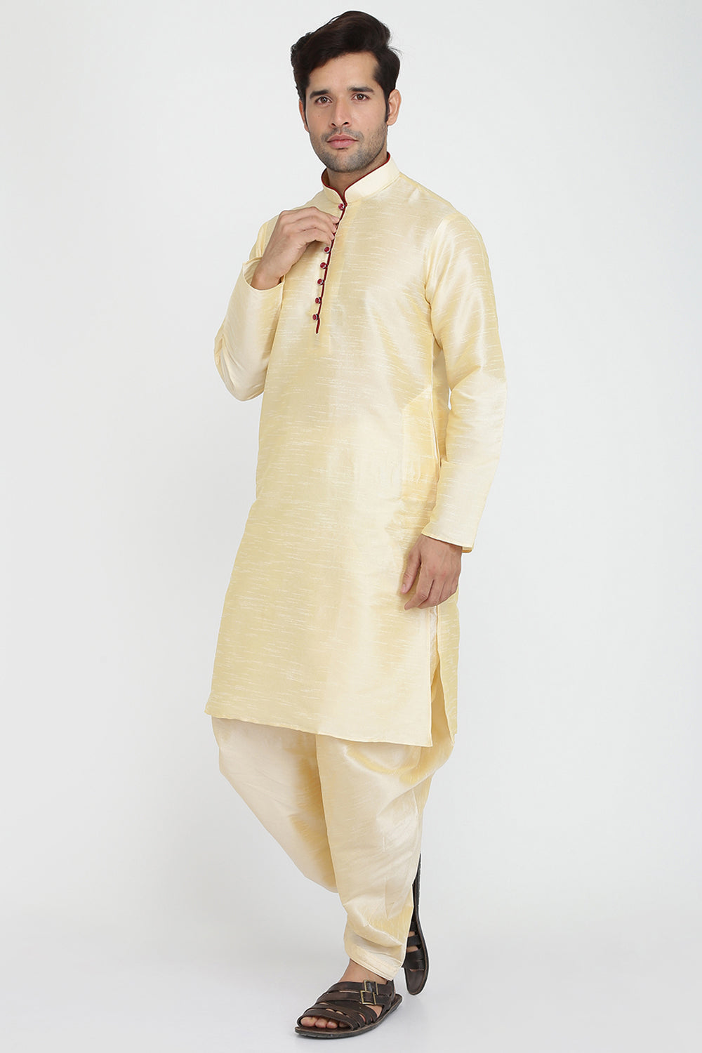 Mens Silk Kurta And Salwar Set