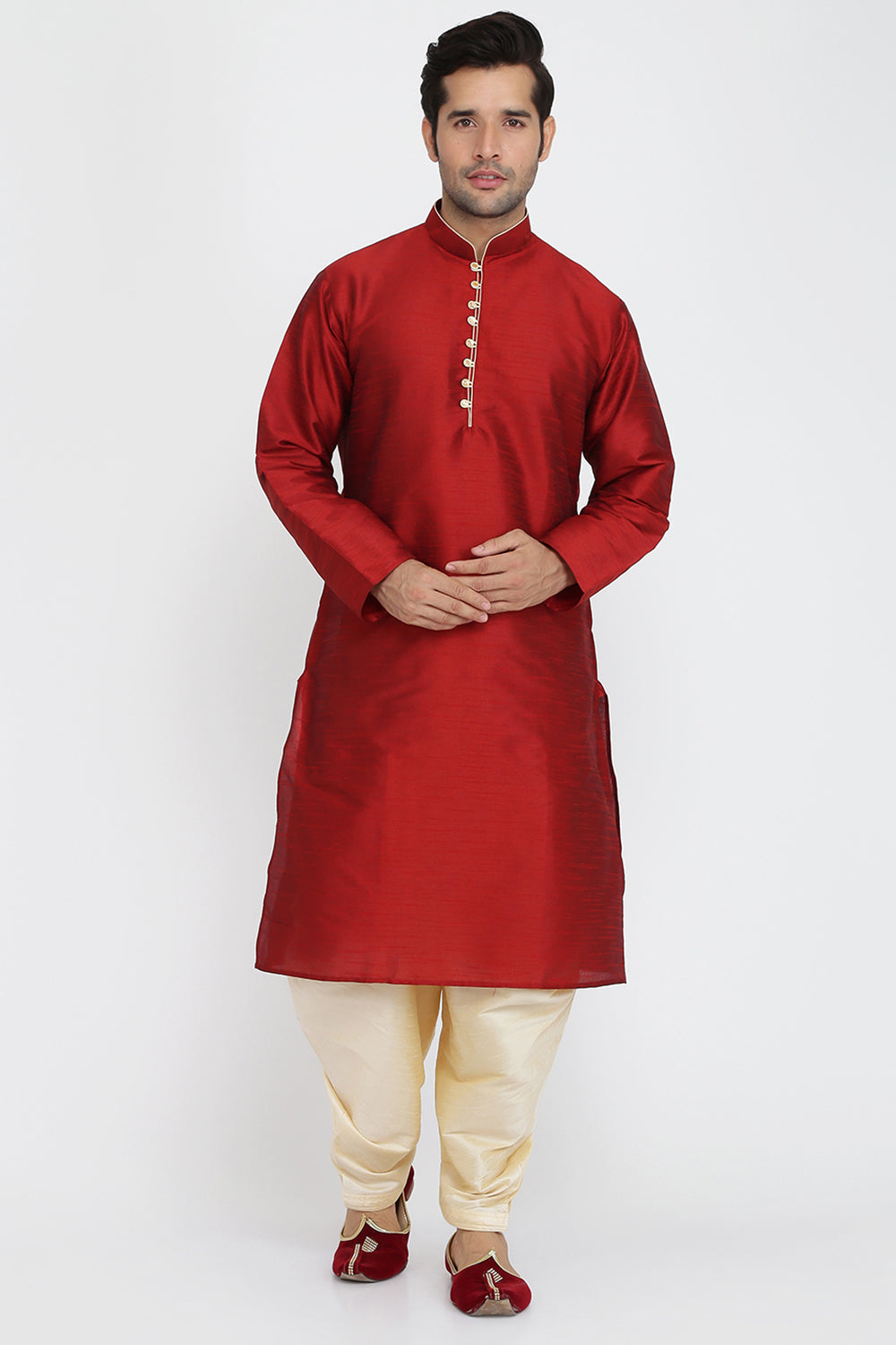 Mens Silk Kurta And Salwar Set