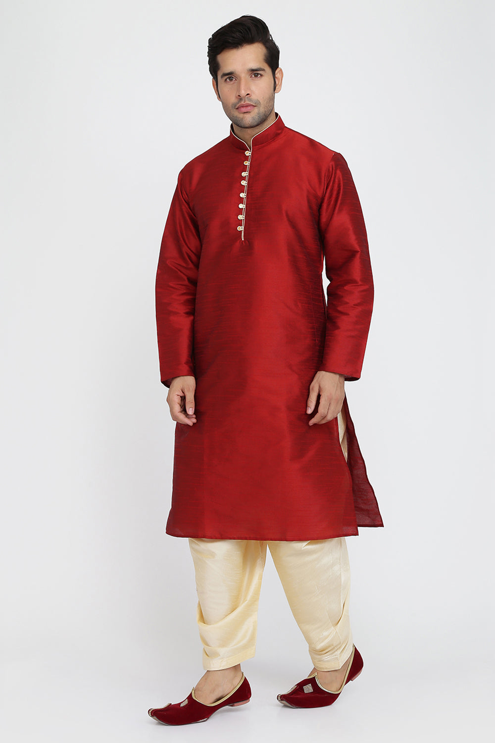 Mens Silk Kurta And Salwar Set