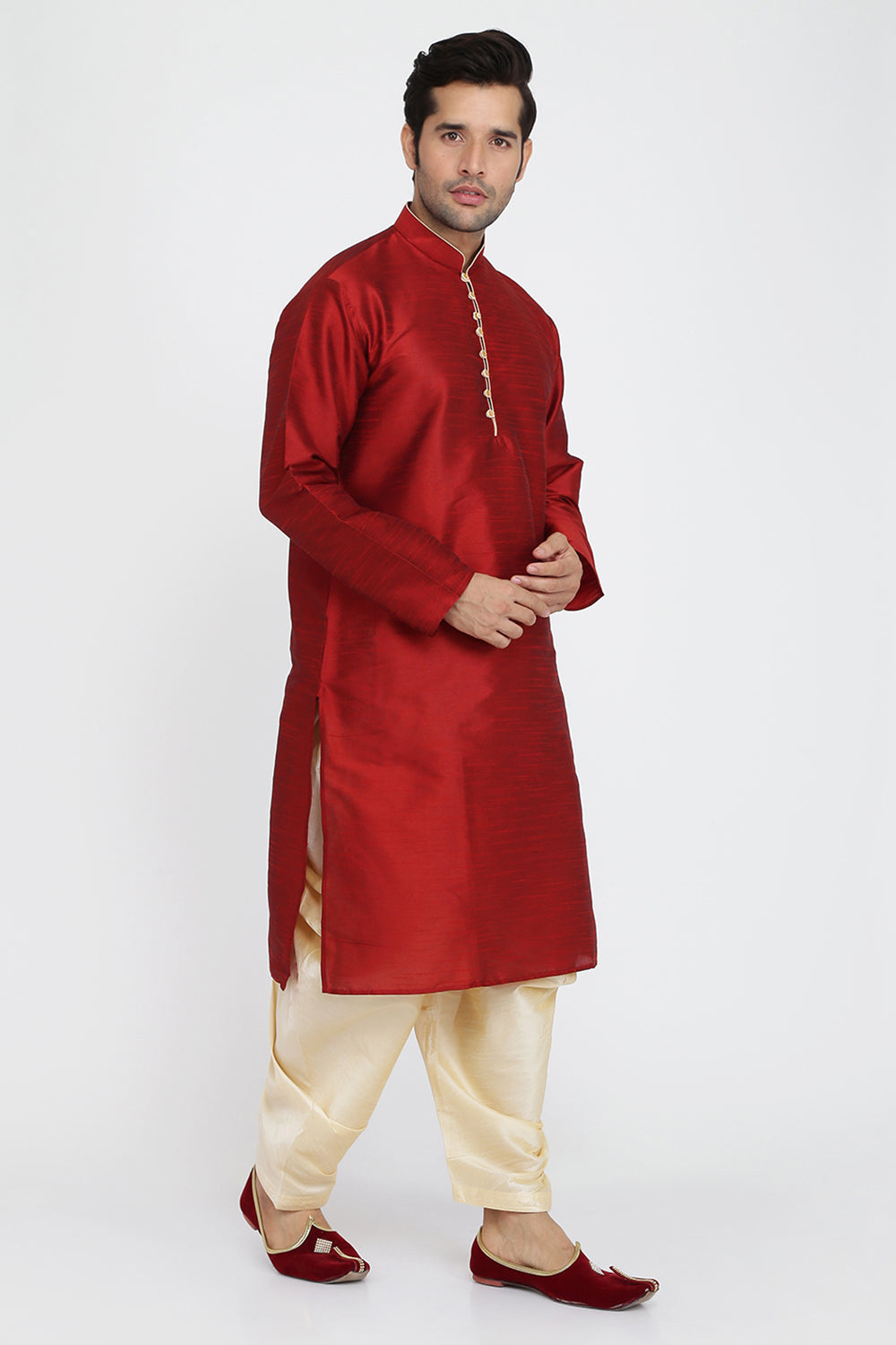 Mens Silk Kurta And Salwar Set