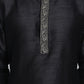 Mens Raw Silk Embroidered Kurta Pyjama Set