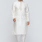 Mens Raw Silk Embroidered Kurta Pyjama Set