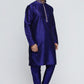 Mens Raw Silk Embroidered Kurta Pyjama Set