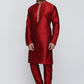 Mens Raw Silk Embroidered Kurta Pyjama Set