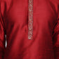 Mens Raw Silk Embroidered Kurta Pyjama Set