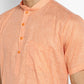 Mens Cotton Slub Kurta Pyjama Set short sleeves